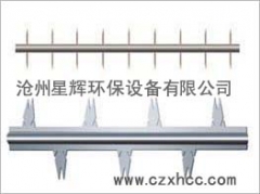 我公司生產(chǎn)：陽(yáng)極板（C480、Z385、C390、ZT24、W型）RS型芒刺線、BS型不銹鋼芒刺線、BS型芒刺線、八刺芒刺線、鋸齒線、魚(yú)骨針線、V15線、角鋼芒刺線、鋼絲繩芒刺線、星型線等陰極線，